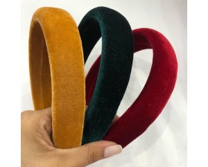 TIARA CAMURÇA ACOLCHOADA 30MM