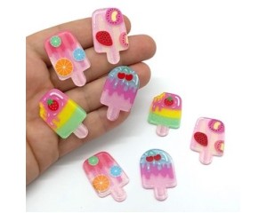 APLIQUE PICOLE DE ACRILICO KIT C/ 6UN (sortidos)