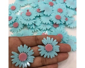 APLIQUE FLOR EM ACRILICO KIT C/ 2 UN