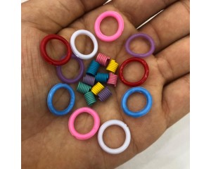 BORRACHINHA DE SILICONE C/ MOLA P/ SALVA ÓCULOS C/ 10UN (SORTIDOS)