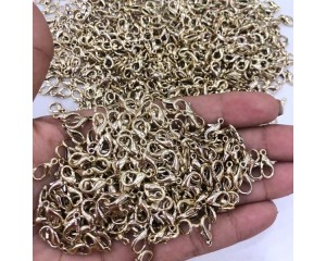 FECHO MOSQUETÃO P/ BIJUTERIA C/ 12 UN