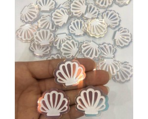 APLIQUE CONCHA EM ACRILICO (PCT C/ 2 UN)