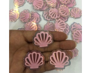 APLIQUE CONCHA EM ACRILICO (PCT C/ 2 UN)