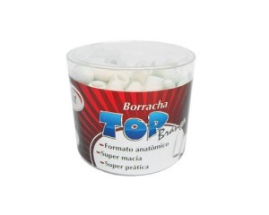 BORRACHA TOP BRANCA CONTEM 100 UN KIT