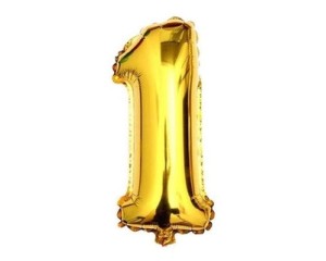BALÃO METALIZADO NUMERO 1 32 POLEGADA