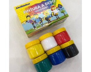 TINTA PINTURA A DEDO ACRILEX 6 POTES COM 30 ML CADA
