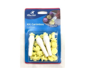 KIT CARIMBOS LETRAS 35 PEÇAS BLUE STAR