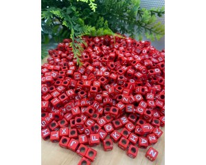 LETRAS SORTIDAS VERMELHAS PCT COM 10 G