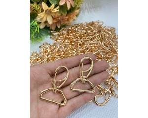 MOSQUETAO DOURADO 3X4,5 CM PCT C/ 12 UNIDADES