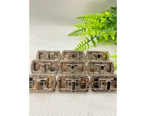 FECHO RETANGULAR PARA BOLSA PRATA 01 UNIDADE