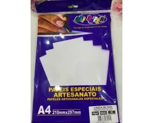 PAPEL CASCA DE OVO A4 180 G/M² BRANCO COM 50 FOLHAS