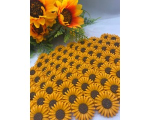 BOTOES JUNINOS GIRASSOL DUZIA